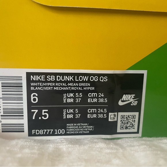 Nike SB Dunk Low x eBay Sandy Bodecker FD8777100 - 6M/7.5W. Brand new with box. - Picture 11 of 11